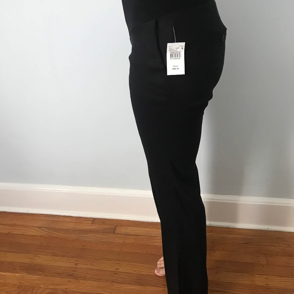 Pea in the Pod -  Black Linen Maternity Pants - over the bump Small (6-8)